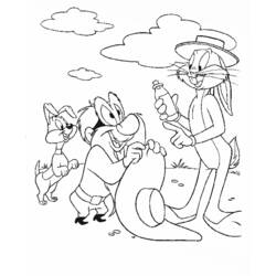 Coloring page: Bugs Bunny (Cartoon Characters) #26336 - Free Printable Coloring Pages