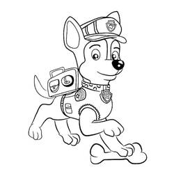 Coloring pages: Chase PAW Patrol - Free Printable Coloring Pages
