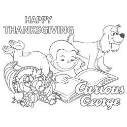 Coloring pages: Curious George - Free Printable Coloring Pages