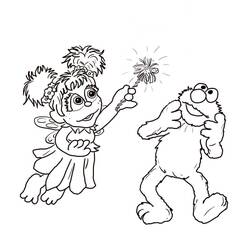 Coloring pages: Elmo - Free Printable Coloring Pages