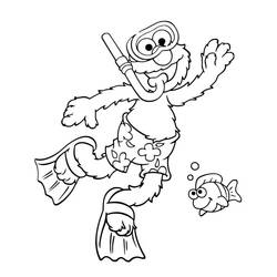 Elmo (Cartoon Characters) coloring page #203553 to print and color