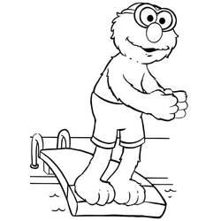 Elmo (Cartoon Characters) coloring page #203558 to print and color