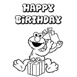 Elmo (Cartoon Characters) coloring page #203559 to print and color