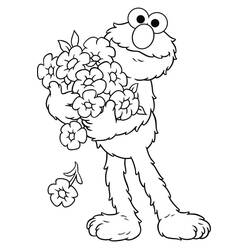 Elmo (Cartoon Characters) coloring page #203560 to print and color