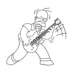 Homer Simpson (Cartoon Characters) coloring page #188221 to print and color