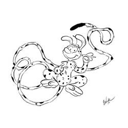 Marsupilami (Cartoon Characters) coloring page #182696 to print and color