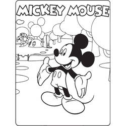 Mickey Mouse (Cartoon Characters) coloring page #172010 to print and color