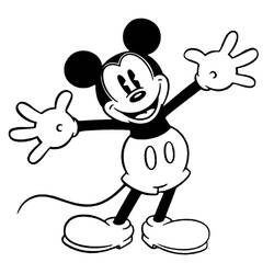 Mickey Mouse (Cartoon Characters) coloring page #172014 to print and color