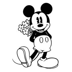 Mickey Mouse (Cartoon Characters) coloring page #172016 to print and color