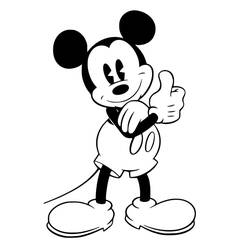 Mickey Mouse (Cartoon Characters) coloring page #172020 to print and color