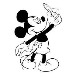 Mickey Mouse (Cartoon Characters) coloring page #172030 to print and color