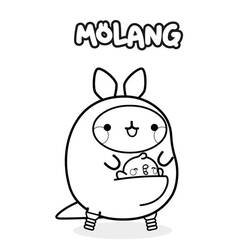 Coloring pages: Molang - Free Printable Coloring Pages