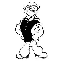 Popeye (Cartoon Characters) coloring page #205946 to print and color