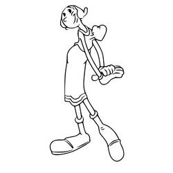 Popeye (Cartoon Characters) coloring page #205948 to print and color