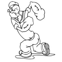 Popeye (Cartoon Characters) coloring page #205957 to print and color