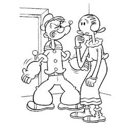Popeye (Cartoon Characters) coloring page #205963 to print and color