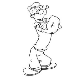 Popeye (Cartoon Characters) coloring page #205970 to print and color