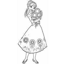 Coloring pages: Princess Anna - Free Printable Coloring Pages