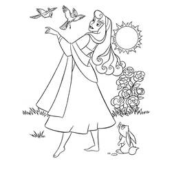 Coloring page: Princess Aurora (Cartoon Characters) #181949 - Free Printable Coloring Pages