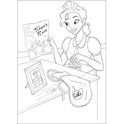 Coloring pages: Princess Tiana - Free Printable Coloring Pages