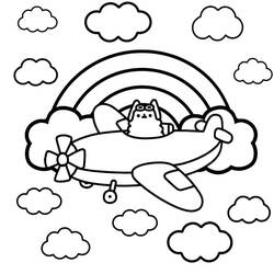 Pusheen (Cartoon Characters) coloring page #188447 to print and color
