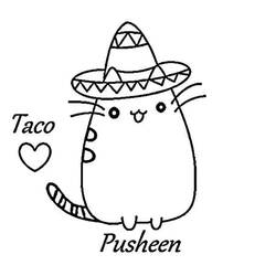 Pusheen (Cartoon Characters) coloring page #188460 to print and color