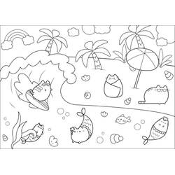 Pusheen (Cartoon Characters) coloring page #188476 to print and color