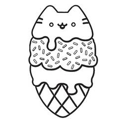 Pusheen (Cartoon Characters) coloring page #188480 to print and color