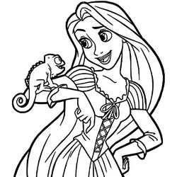 Coloring pages: Rapunzel - Free Printable Coloring Pages