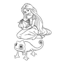 Rapunzel (Cartoon Characters) coloring page #177886 to print and color