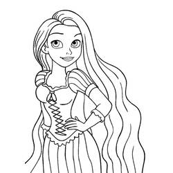 Rapunzel (Cartoon Characters) coloring page #177893 to print and color