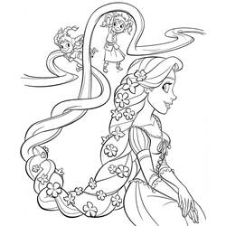 Rapunzel (Cartoon Characters) coloring page #177898 to print and color