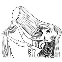 Rapunzel (Cartoon Characters) coloring page #177905 to print and color