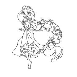 Rapunzel (Cartoon Characters) coloring page #177912 to print and color