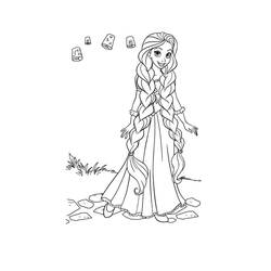 Rapunzel (Cartoon Characters) coloring page #177914 to print and color