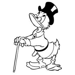 Scrooge McDuck (Cartoon Characters) coloring page #199822 to print and color