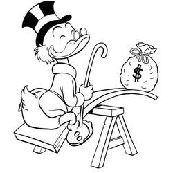 Scrooge McDuck (Cartoon Characters) coloring page #199823 to print and color