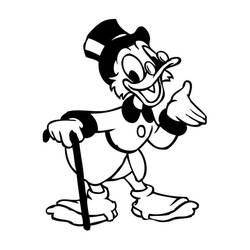 Scrooge McDuck (Cartoon Characters) coloring page #199832 to print and color