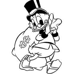 Scrooge McDuck (Cartoon Characters) coloring page #199842 to print and color