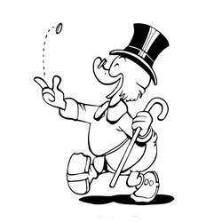 Scrooge McDuck (Cartoon Characters) coloring page #199851 to print and color