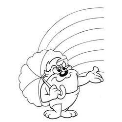 Taz (Cartoon Characters) coloring page #209799 to print and color