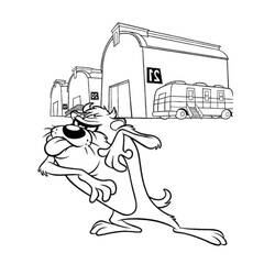 Taz (Cartoon Characters) coloring page #209800 to print and color