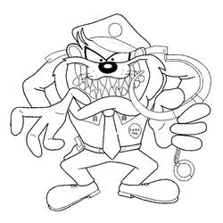Taz (Cartoon Characters) coloring page #209805 to print and color