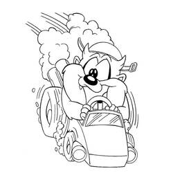 Taz (Cartoon Characters) coloring page #209806 to print and color