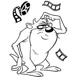 Taz (Cartoon Characters) coloring page #209815 to print and color
