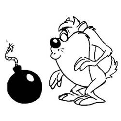 Taz (Cartoon Characters) coloring page #209820 to print and color