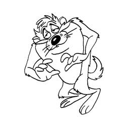 Taz (Cartoon Characters) coloring page #209822 to print and color