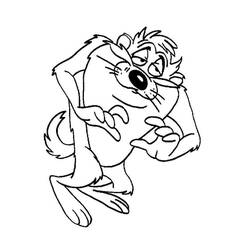 Taz (Cartoon Characters) coloring page #209823 to print and color