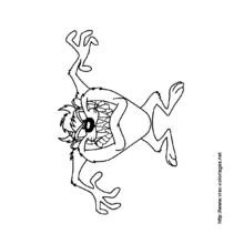 Taz (Cartoon Characters) coloring page #30933 to print and color