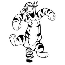 Tigger (Cartoon Characters) coloring page #188278 to print and color
